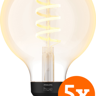 Philips Hue Filamentlamp White Ambiance Globe E27 5-pack