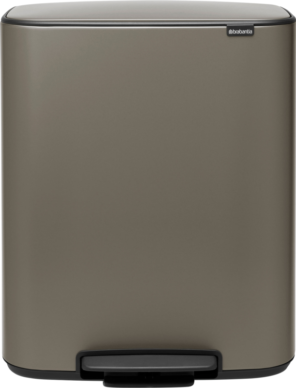 Brabantia Bo Pedal Bin 60 Liter Platinum