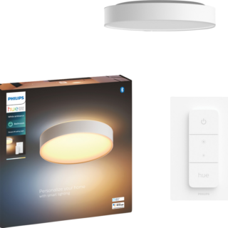 Philips Hue Devere M White Ambiance badkamerplafondlamp Wit + dimmer