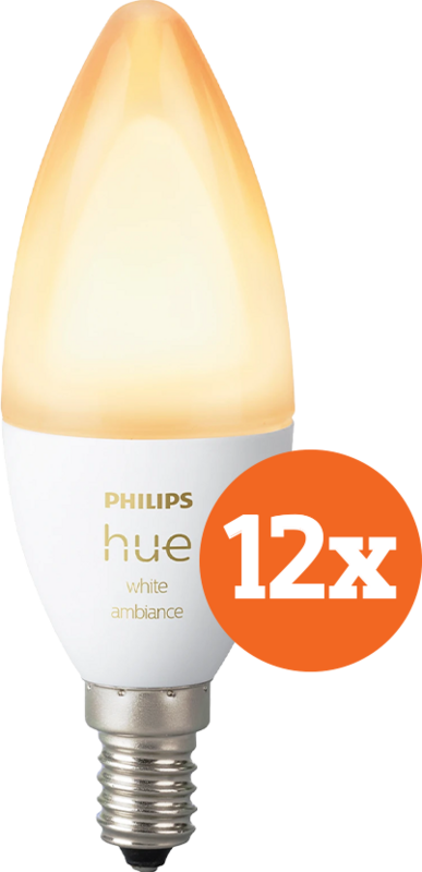 Philips Hue White Ambiance E14 12-Pack