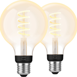 Philips Hue Filamentlamp White Ambiance Globe E27 2-pack