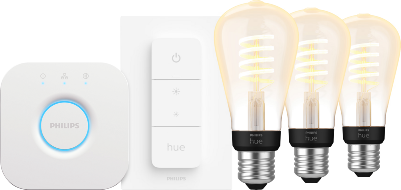 Philips Hue Filament White Ambiance Edison 3-Pack Startpakket