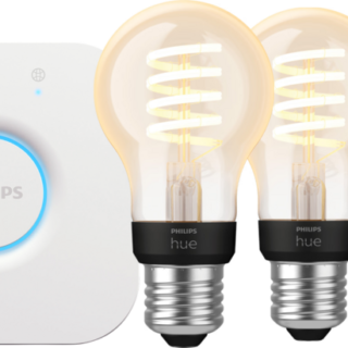 Philips Hue Filament White Ambiance Standaard 3-Pack + Bridge