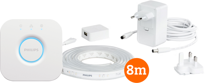Philips Hue Lightstrip Plus White & Color 8m basisset + Bridge