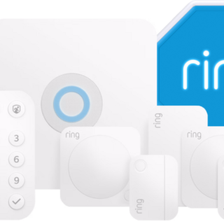 Ring Alarmsysteem met 4 sensoren + Stick Up Cam Wit + Sirene