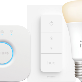 Philips Hue White Starter Pack E27 met 5 lampen, dimmer + bridge