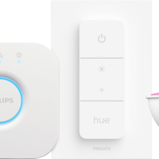 Philips Hue White and Color Starter Pack GU10 met 4 lampen, dimmer + bridge