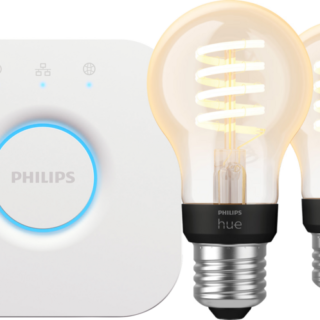 Philips Hue Filament White Ambiance Standaard 2-Pack + Bridge