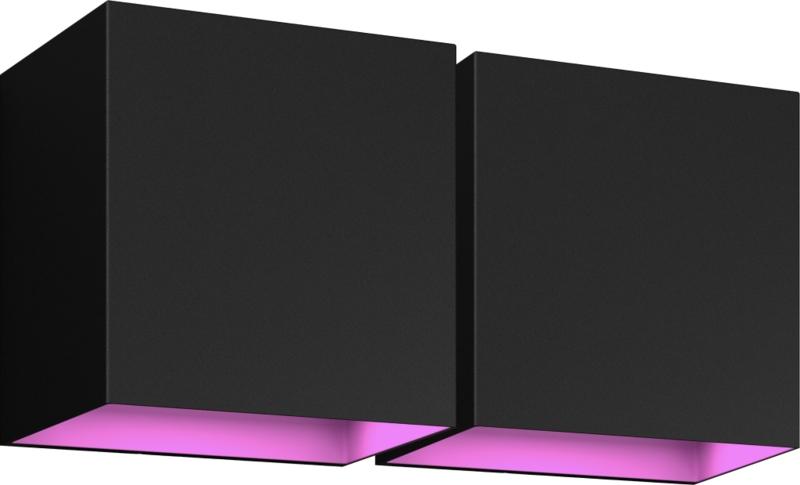 Philips Hue Resonate Downward White and Color - zwart 2-pack