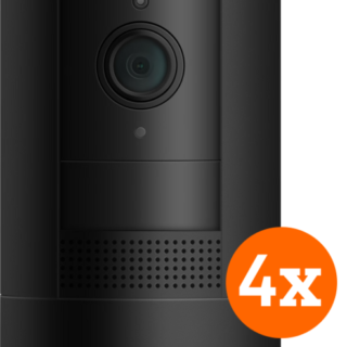 Ring Stick Up Cam Battery - Zwart 4-pack